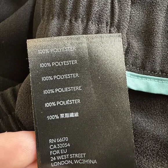 Anthropologie Maeve Women’s Delancey Cargo Joggers Satin Trimmed Black Size M - Picture 5 of 5